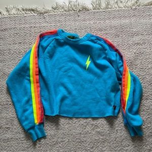 AV Blue cropped sweatshirt